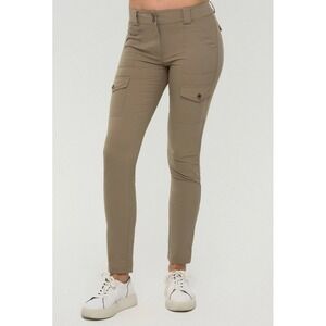 ANATOMIE Kate Cargo Pants Women Khaki Straight Leg Zip Stretch Travel Medium